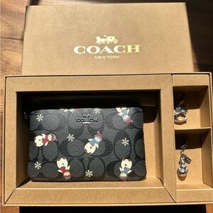 Coach Snowman Print Wristlet